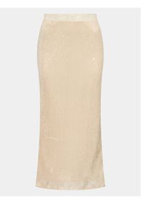 Gina Tricot Spódnica maxi Sequin maxi skirt 20447 Écru Regular Fit. Kolor: biały. Materiał: syntetyk #1