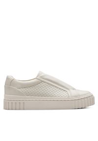 Clarks Sneakersy Mayhill Bay 26181207 Biały. Kolor: biały. Materiał: skóra