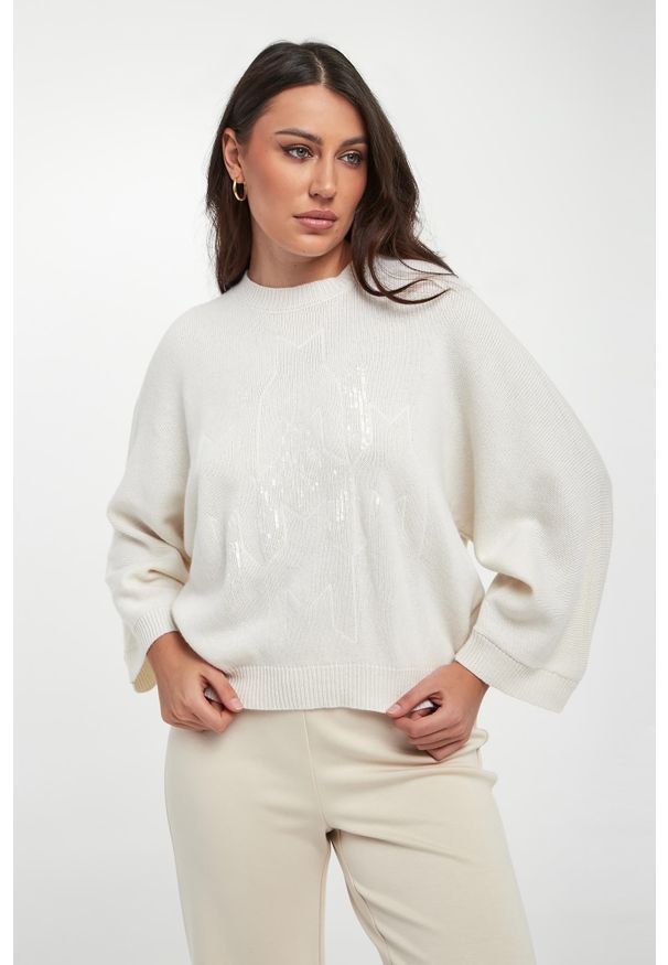 Sweter damski z jedwabiem i kaszmirem PESERICO. Materiał: jedwab, kaszmir