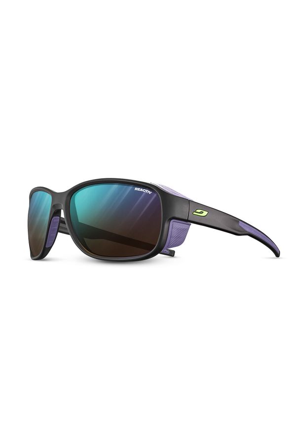 JULBO - Okulary przeciwsłoneczne górskie z fotochromem Julbo Montebianco 2 Reactiv 2-4. Kolor: fioletowy, wielokolorowy, czarny. Sport: turystyka piesza