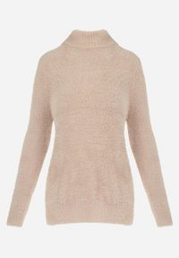 Born2be - Beżowy Wełniany Golf Mihn. Typ kołnierza: golf. Kolor: beżowy. Materiał: wełna. Długość rękawa: długi rękaw. Długość: długie. Sezon: zima, jesień #4