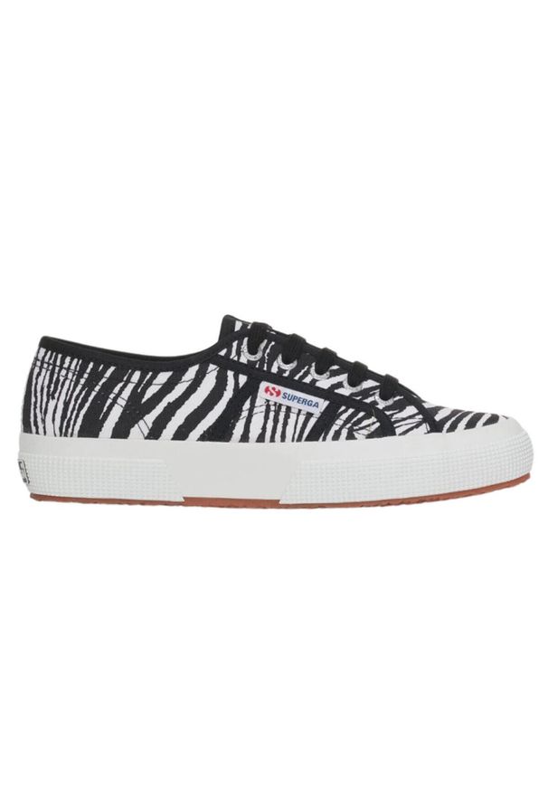 Sneakersy damskie Superga 2750 Zebra Print. Kolor: wielokolorowy, biały, czarny. Wzór: nadruk, motyw zwierzęcy