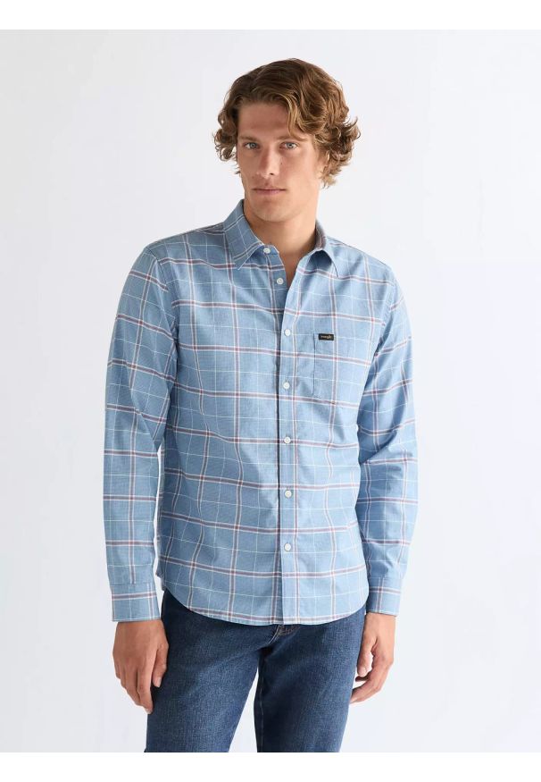 Wrangler - MĘSKA KOSZULA WRANGLER 1 PKT SHIRT ASHLEY BLUE 112378488