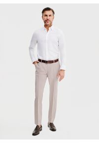 Pako Lorente - PAKO LORENTE – Spodnie garniturowe w kolorze różowym. Okazja: na spotkanie biznesowe. Kolor: różowy. Materiał: poliester, wełna. Styl: biznesowy, elegancki