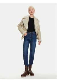 BOSS - Boss Kurtka skórzana 50524016 Écru Regular Fit. Materiał: skóra #6