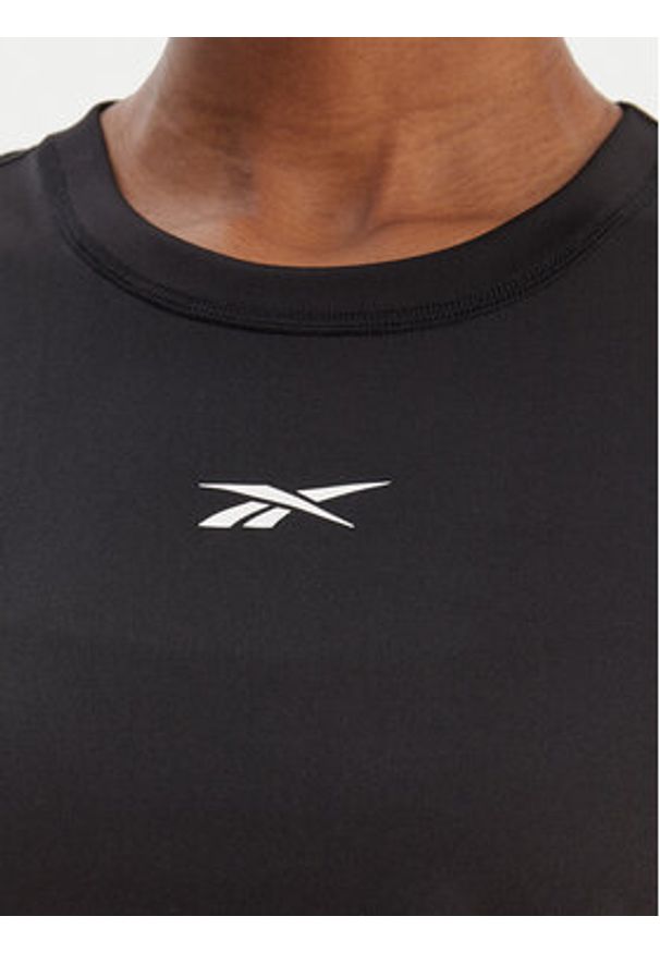 Reebok T-Shirt Essential RK25608CCW Czarny Regular Fit. Kolor: czarny. Materiał: syntetyk