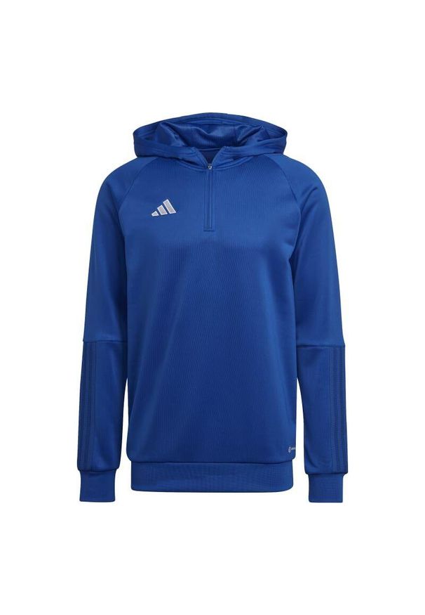 Bluza z kapturem piłkarska męska Adidas Tiro 23 Competition. Typ kołnierza: kaptur. Kolor: wielokolorowy, biały, niebieski. Sport: piłka nożna