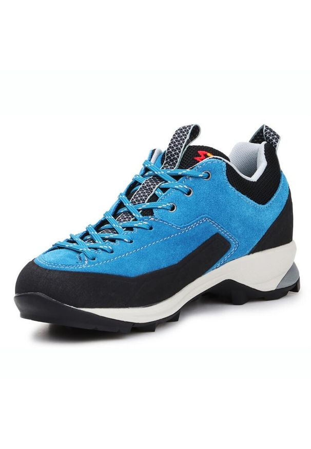 Buty trekkingowe damskie Garmont Dragontail. Zapięcie: sznurówki. Kolor: czarny, niebieski, wielokolorowy. Materiał: guma, syntetyk, materiał. Szerokość cholewki: normalna