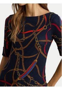 Lauren Ralph Lauren - LAUREN RALPH LAUREN Bluzka 200P03722001 Granatowy Slim Fit. Kolor: niebieski. Materiał: bawełna #4