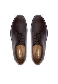 Calvin Klein Półbuty Ess Rubber Derby Lth HM0HM02056 Brązowy ciemny. Kolor: brązowy. Materiał: skóra #4