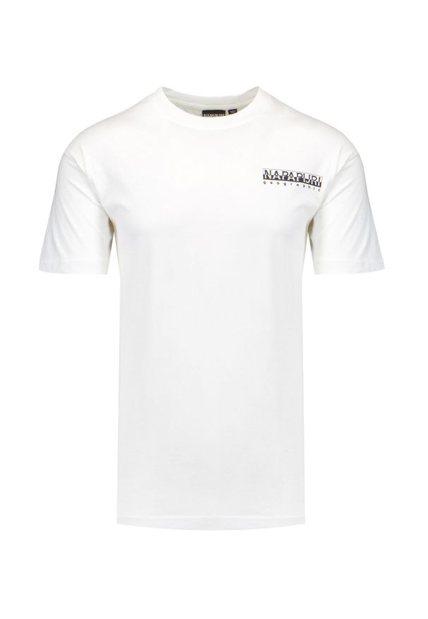 Napapijri - T-shirt NAPAPIJRI S-KEE SS. Materiał: dzianina, bawełna, prążkowany. Wzór: gładki, nadruk