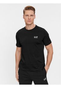 EA7 Emporio Armani T-Shirt 8NPT18 PJ02Z 1200 Czarny Regular Fit. Kolor: czarny. Materiał: bawełna
