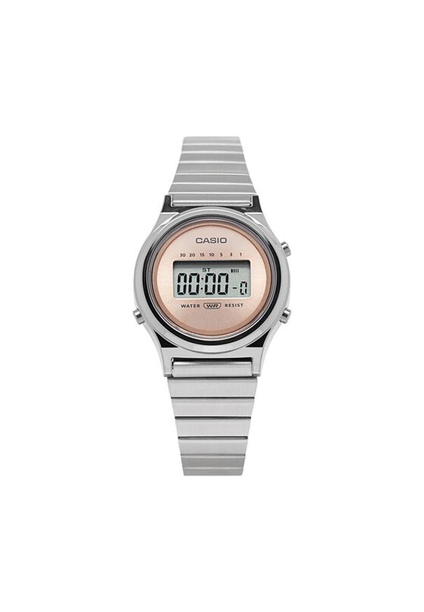 Casio Zegarek LA700WE-4AEF Srebrny. Kolor: srebrny