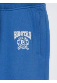 Big-Star - Spodnie chłopięce dresowe niebieskie Lamenp 402. Okazja: na co dzień, na uczelnię. Kolor: niebieski. Materiał: dresówka. Wzór: aplikacja, haft. Styl: casual, elegancki #2