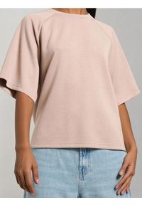 Sinsay - Bluza z domieszką wiskozy - brązowy. Kolor: brązowy. Materiał: wiskoza