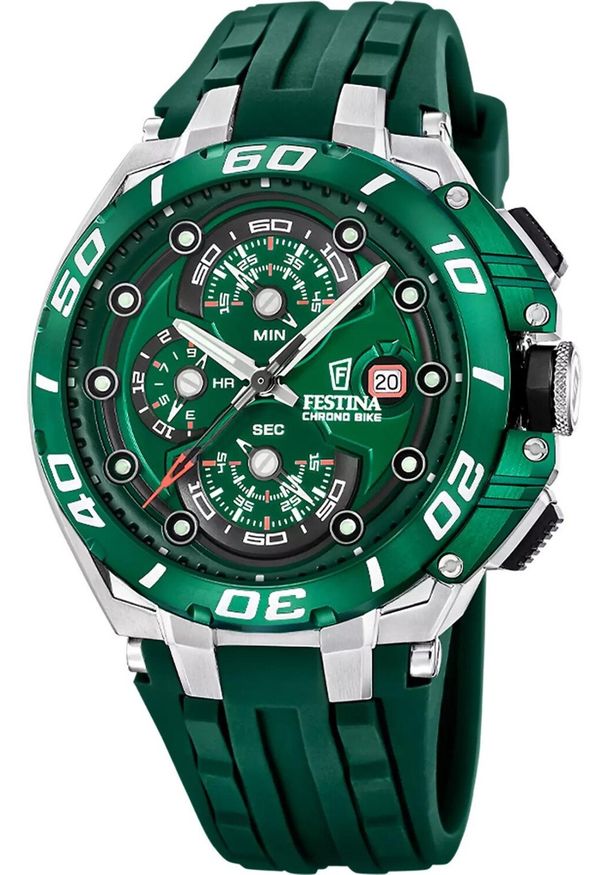 Zegarek Festina Zegarek męski Festina F20755-3 zielony. Kolor: zielony
