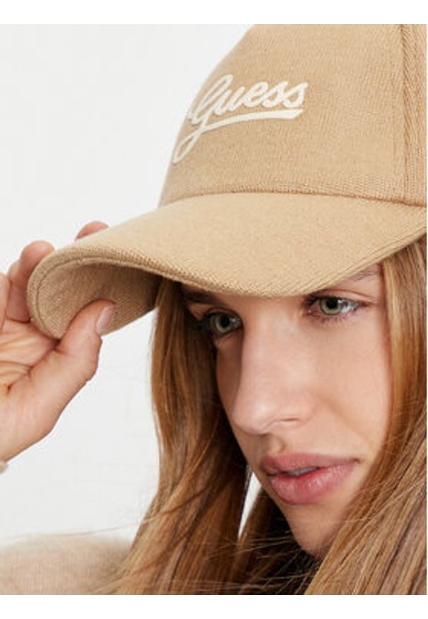 Guess Czapka z daszkiem AW5182 WOL01 Beżowy. Kolor: beżowy. Materiał: materiał