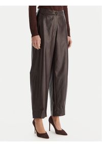 ACCESS FASHION Spodnie z imitacji skóry 54-5132-188 Brązowy Regular Fit. Kolor: brązowy. Materiał: skóra #1