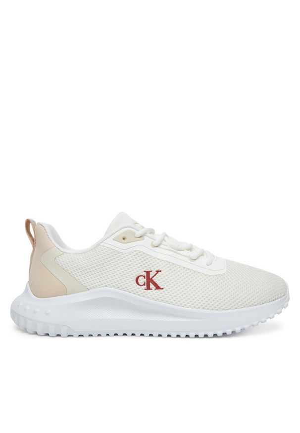 Sneakersy Calvin Klein Jeans. Kolor: biały. Materiał: mesh