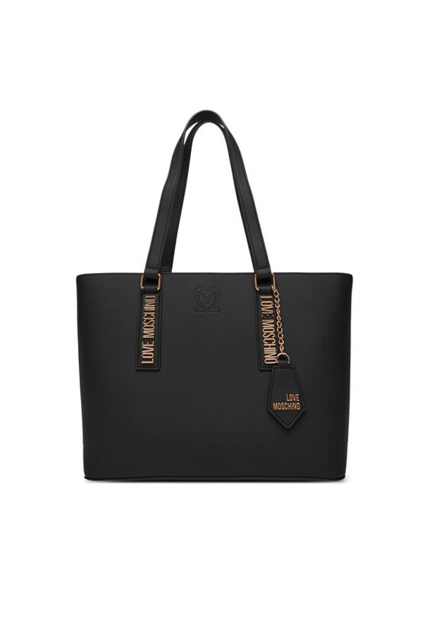 Love Moschino - LOVE MOSCHINO Torebka JC4292PP1NL1500A Czarny. Kolor: czarny. Materiał: skórzane