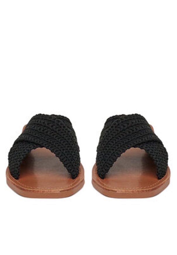 DeeZee Klapki E4736-1 Czarny. Kolor: czarny. Materiał: materiał