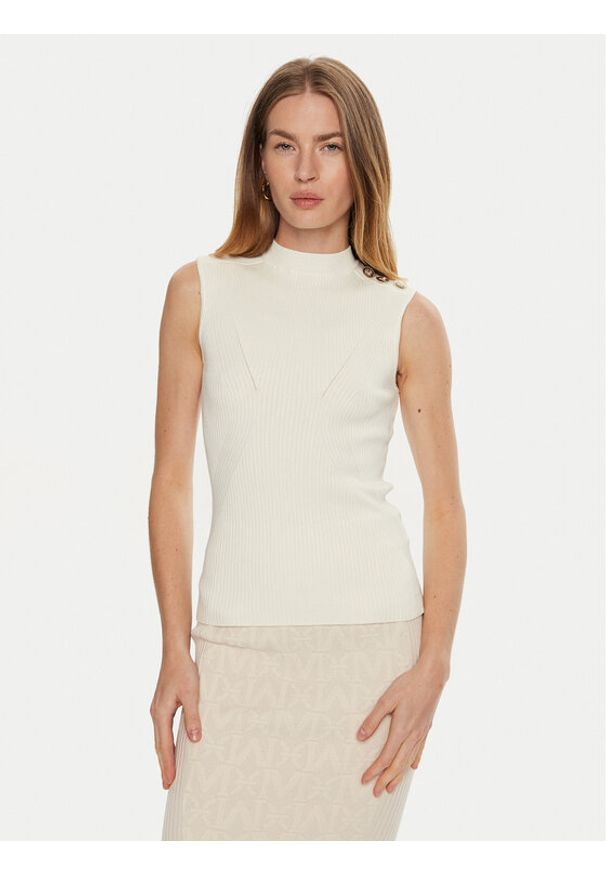 Marciano Guess Sweter 4YGR27 5613Z Écru Regular Fit. Kolor: kremowy. Materiał: wiskoza