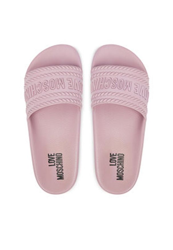 Love Moschino - LOVE MOSCHINO Klapki JA28342G0OI22600 Różowy. Kolor: różowy. Materiał: syntetyk