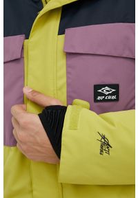 Rip Curl kurtka Pinnacle kolor zielony. Kolor: zielony. Materiał: materiał. Długość: krótkie. Sezon: zima #4