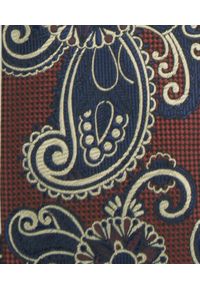 Krawat Męski - Angelo di Monti - Brąz, Duży Wzór Paisley. Kolor: niebieski, brązowy, beżowy, wielokolorowy. Materiał: tkanina. Wzór: paisley. Styl: elegancki, wizytowy #4