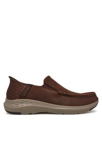 skechers - Skechers Półbuty Oswin 204866 Brązowy. Kolor: brązowy. Materiał: skóra, nubuk