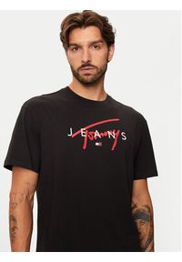 Tommy Jeans T-Shirt Signature Twist DM0DM19683 Czarny Regular Fit. Kolor: czarny. Materiał: bawełna #4