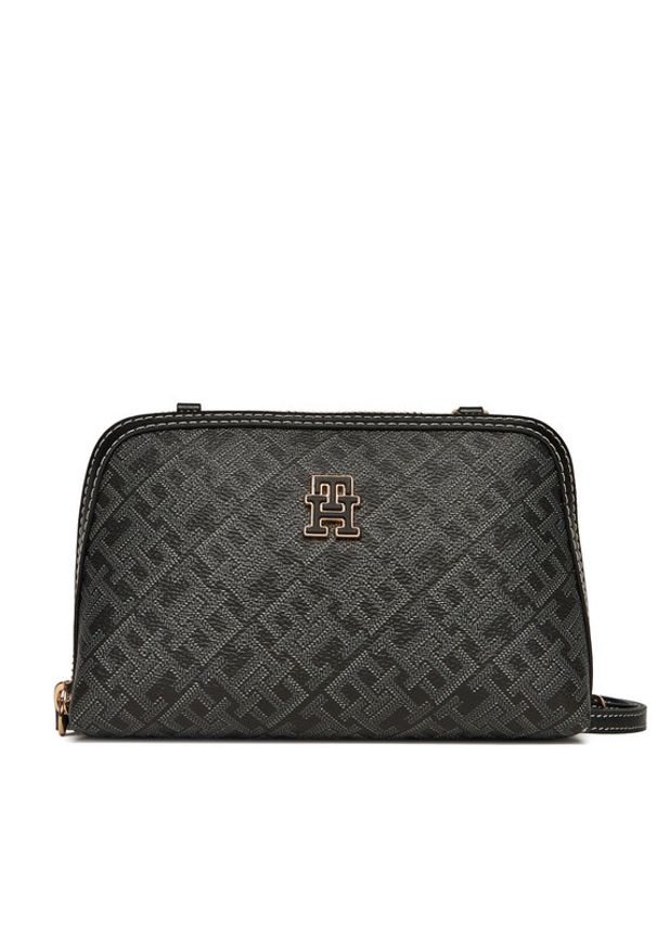 TOMMY HILFIGER - Tommy Hilfiger Torebka Th Monoplay Le Mini Crossover AW0AW17712 Czarny. Kolor: czarny. Materiał: skórzane