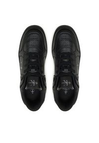 Calvin Klein Jeans Sneakersy Basket Cup Low Laceup Tumbled YM0YM01150 Czarny. Kolor: czarny. Materiał: skóra