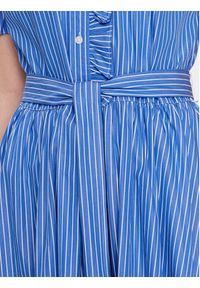 Lauren Ralph Lauren Sukienka koszulowa 250889362001 Niebieski Regular Fit. Kolor: niebieski. Materiał: bawełna. Typ sukienki: koszulowe