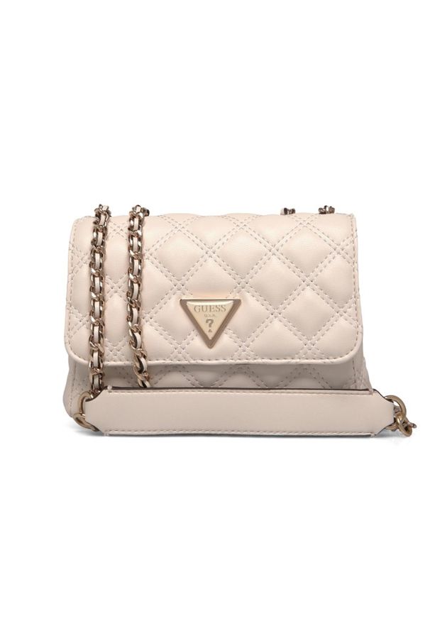 Guess - GUESS Torebka w kolorze taupe damska Giully II Mini. Kolor: beżowy. Styl: elegancki, casual. Rodzaj torebki: na ramię