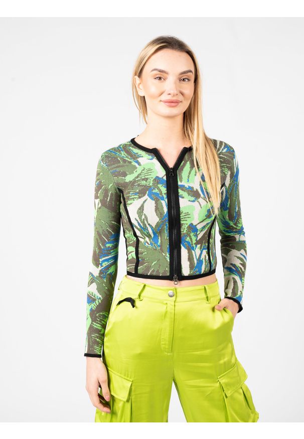 Pinko Kurtka "Sapore" | 1B134G Y4CB | Kobieta | Zielony. Kolor: zielony. Materiał: wiskoza, poliester. Długość: długie. Styl: klasyczny, elegancki