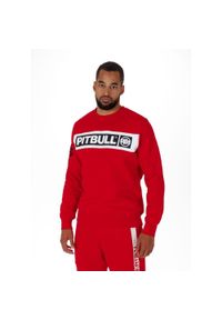 PITBULL - Bluza męska Pitbull Sherwood. Kolor: czerwony. Sport: fitness