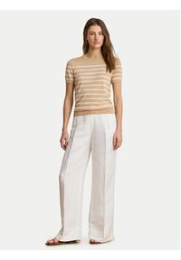 Lauren Ralph Lauren - LAUREN RALPH LAUREN T-Shirt Eyelah 200P13973002 Beżowy Regular Fit. Kolor: beżowy. Materiał: syntetyk #7