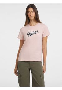 Guess Jeans T-Shirt W4YI13 J1314 Różowy Regular Fit. Kolor: różowy #1