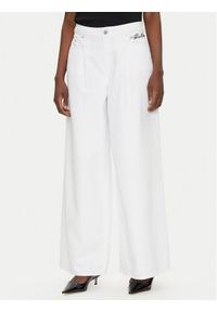 Karl Lagerfeld - KARL LAGERFELD Jeansy A2W10158 Biały Wide Leg. Kolor: biały