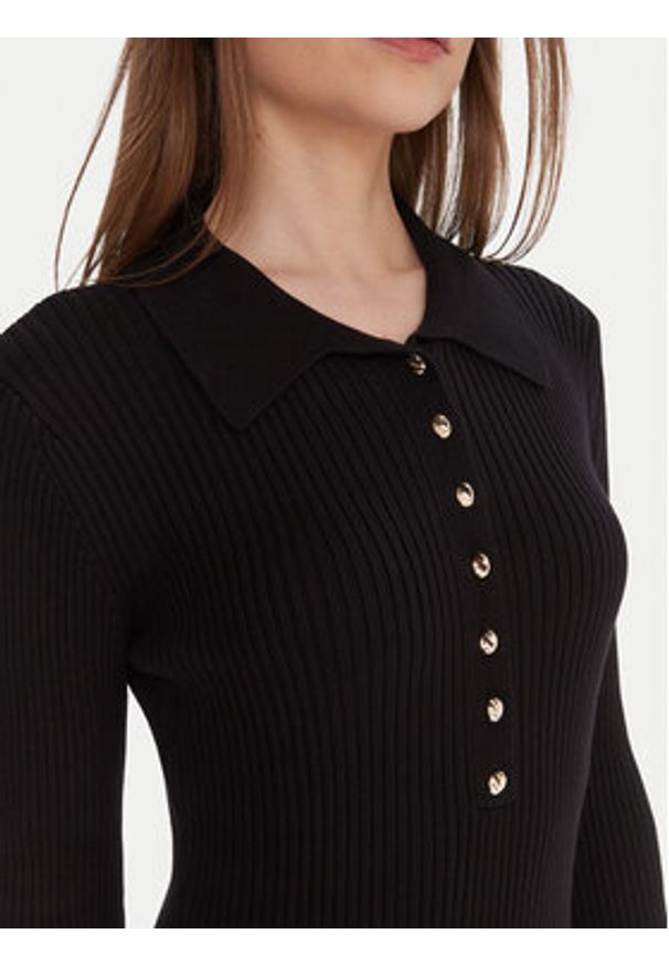 French Connection Sukienka dzianinowa 71ZJB Czarny Slim Fit. Kolor: czarny. Materiał: wiskoza