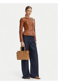 Marciano Guess Kurtka skórzana G6GL02 L0083 Brązowy Regular Fit. Kolor: brązowy. Materiał: skóra #4