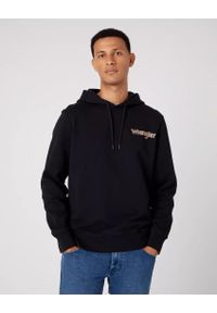 Wrangler - WRANGLER GRAPHIC HOODIE MĘSKA BLUZA LOGO NADRUK W674I4100. Wzór: nadruk