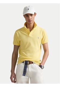 Polo Ralph Lauren Polo 710536856450 Żółty Slim Fit. Typ kołnierza: polo. Kolor: żółty. Materiał: bawełna