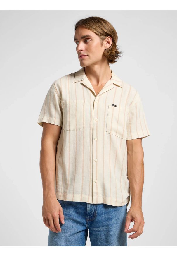 Lee - MESKA KOSZULA LEE 2 PKT CAMP SHIRT SOY BEAN 112363920