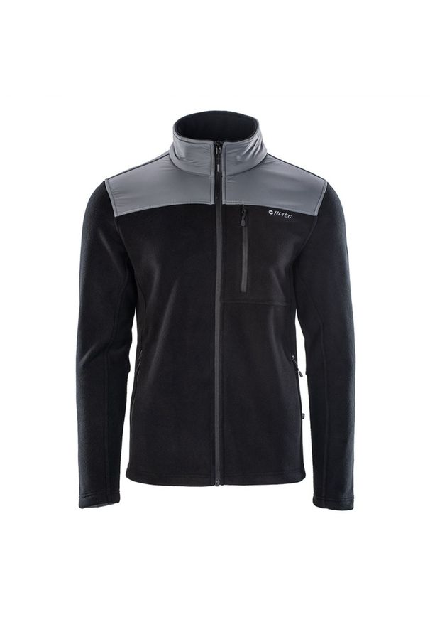 Hi-tec - Polar męski Hi-Tec Hanis 350 - czarny, Rozmiar M. Typ kołnierza: kołnierzyk stójkowy. Kolor: czarny. Materiał: polar. Sport: wspinaczka