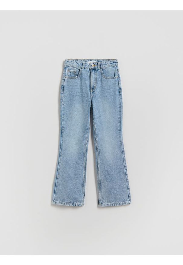 Reserved - Jeansy bootcut - niebieski. Kolor: niebieski