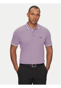 BOSS Polo Paddy 50469055 Fioletowy Regular Fit. Typ kołnierza: polo. Kolor: fioletowy. Materiał: bawełna