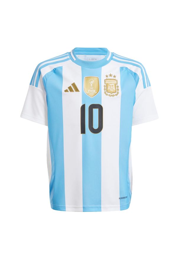 Adidas - Koszulka Argentina 24 Messi Home Kids. Kolor: biały, niebieski, wielokolorowy. Materiał: materiał