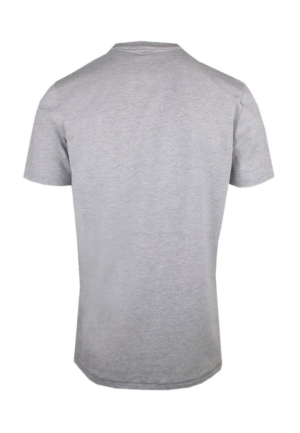 T-Shirt (Koszulka) Męska - Pako Jeans - Popielata z Dużym Nadrukiem. Okazja: na co dzień. Kolor: szary. Materiał: bawełna, wiskoza. Wzór: nadruk. Styl: casual